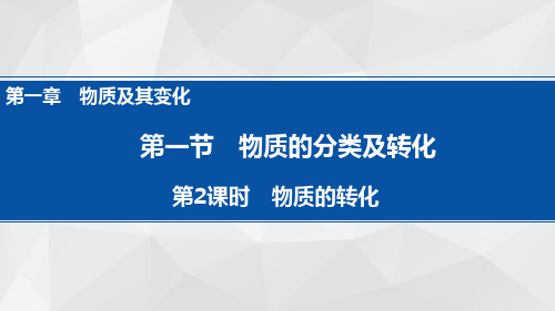 物质的转化课件-高一化学人教版(2019)必修第一册 