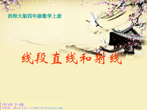 西师大版数学四年级上册线段直线和射线ppt课件_2