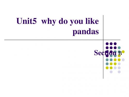 新人教版七年级英语下册Unit5 why do you like pandas 精品课件(共16张PPT)