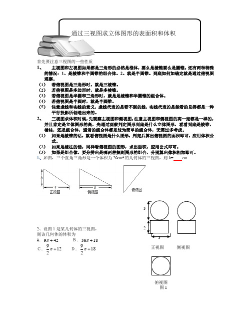 高考三视图技巧