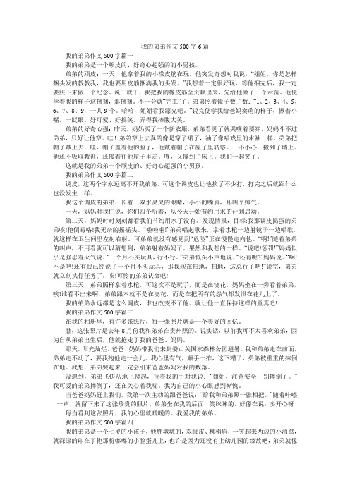 我的弟弟作文500字6篇