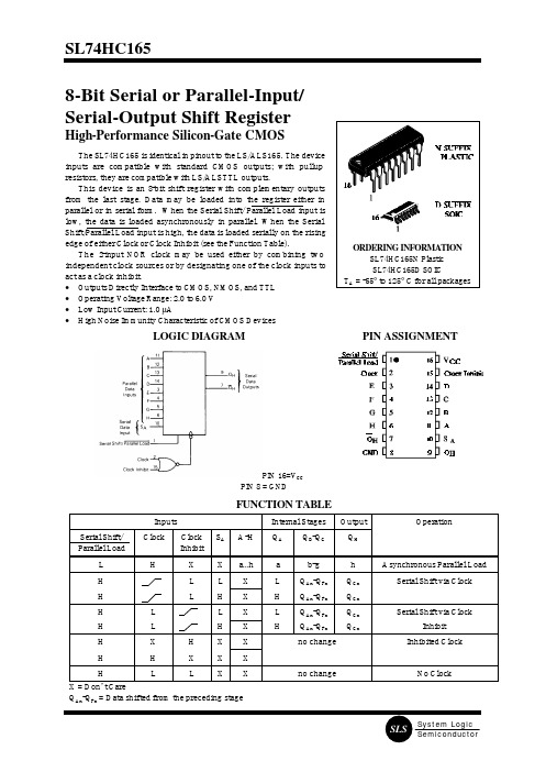 SL74HC165中文资料