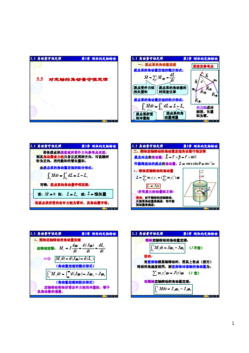 5.5 定轴转动刚体的角动量守恒