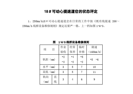 18号可动心轨提速道岔状态评定