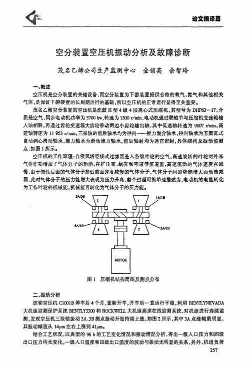 空分装置空压机振动分析及故障诊断