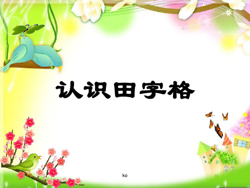 认识田字格和基本笔画.ppt