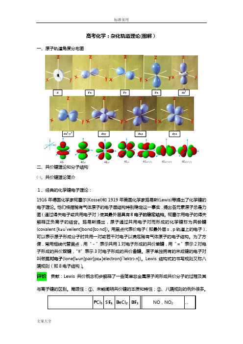 高考的化学：杂化轨道理论(现用图解)