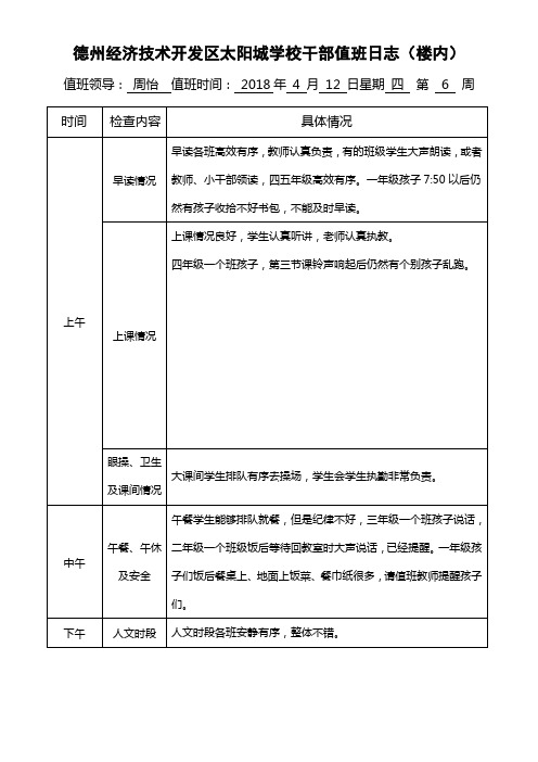 学校值班日志(楼内)201804011