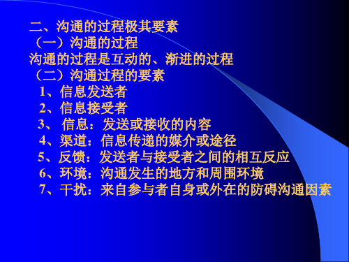 第一章绪论第一节沟通概述一什么是沟通