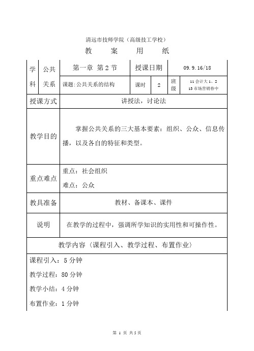 1.2公共关系的结构