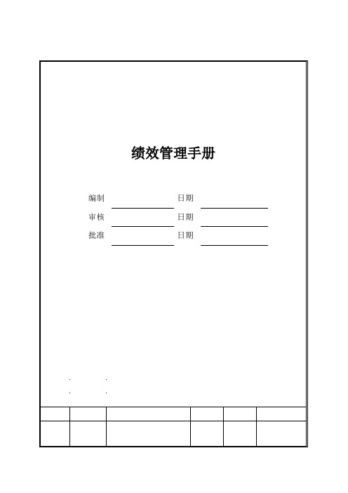 地产公司绩效管理手册