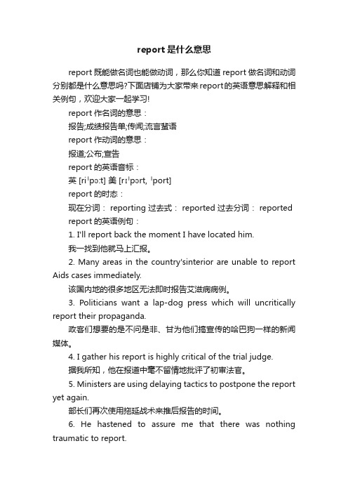 report是什么意思