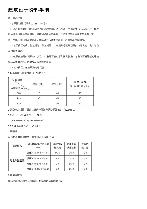 建筑设计资料手册