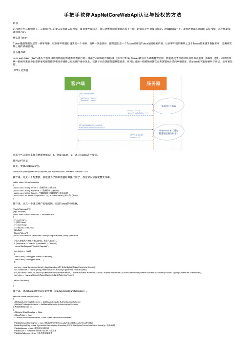 手把手教你AspNetCoreWebApi认证与授权的方法