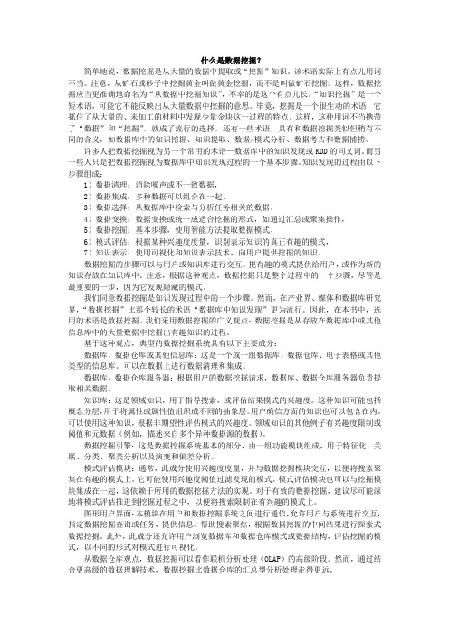 外文文献及翻译：什么是数据挖掘