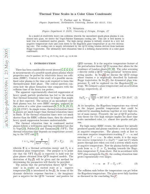 Thermal Time Scales in a Color Glass Condensate