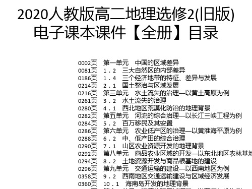 2020人教版高二地理选修2(旧版)电子课本课件【全册】