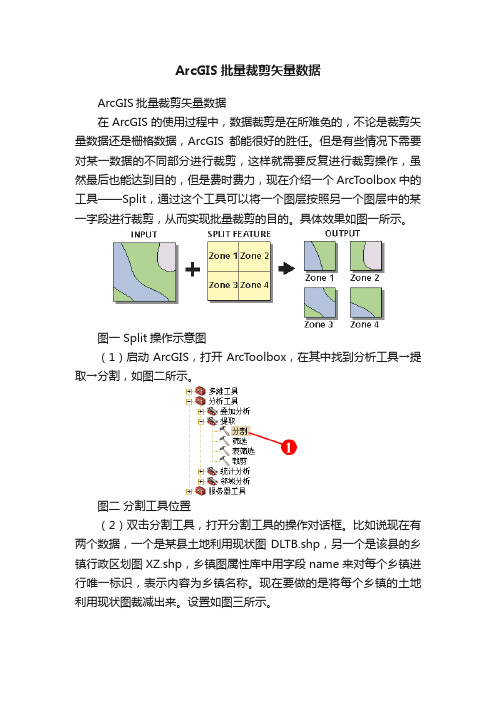 ArcGIS批量裁剪矢量数据