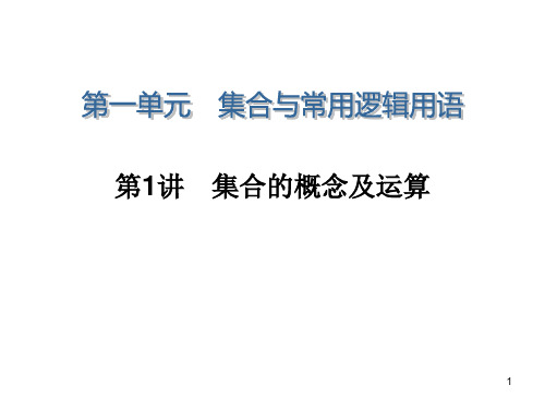 2015届高三数学(文)第一轮总复习课件 第1讲 集合的概念及运算