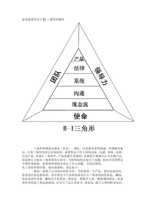 富爸爸系列关于bi三角形的描述