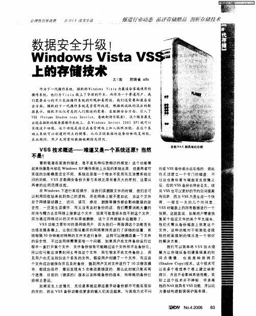 数据安全升级!Windows Vista VSS上的存储技术