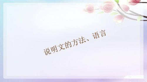 最新人教版2016中考语文总复习课件 (36)说明文的方法、语言