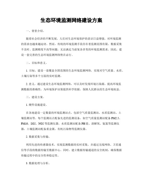 生态环境监测网络建设方案