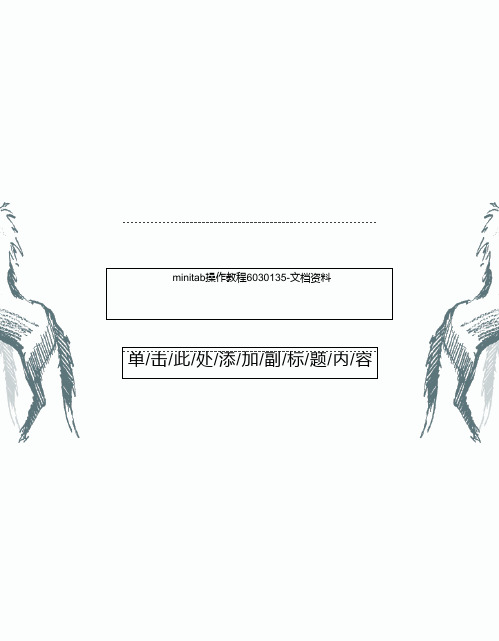 minitab操作教程6030135-文档资料