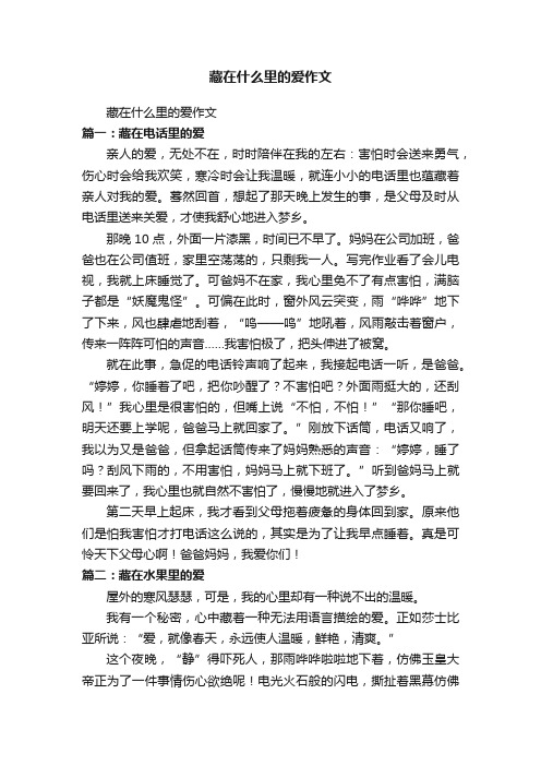 藏在什么里的爱作文