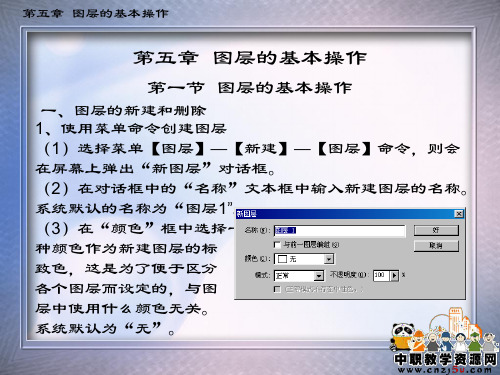 Photoshop应用基础(第3版)第5章 图层的基本操作