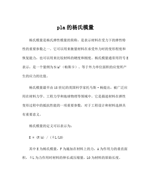 pla的杨氏模量