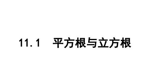 平方根与立方根课件华东师大版数学八年级上册