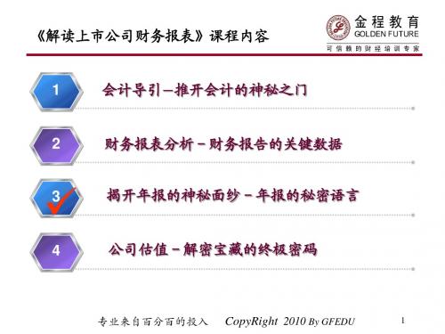 第三部分——上市公司财务报表分析——09年上市公司报表解析