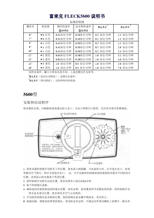 富来克FLECK5600说明书