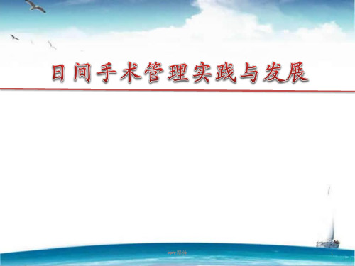 日间手术管理实践与发展 ppt课件