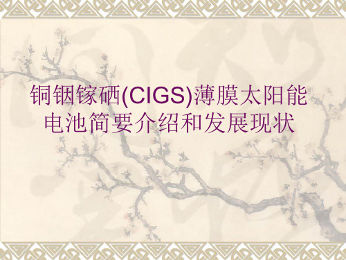 CIGS薄膜太阳能电池简要介绍和发展现状