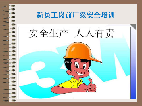 新员工岗前厂级安全培训(PPT)