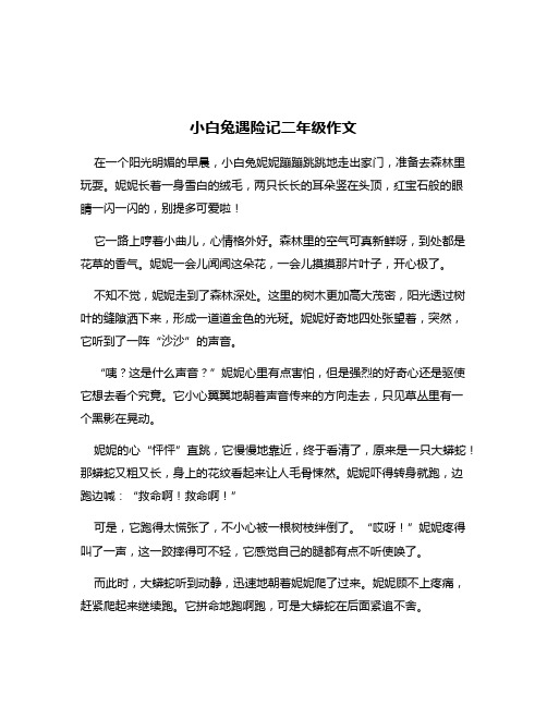 小白兔遇险记二年级作文