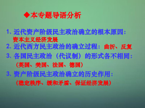 高中历史 7.1代议制的确立与完善课件 人民版必修1