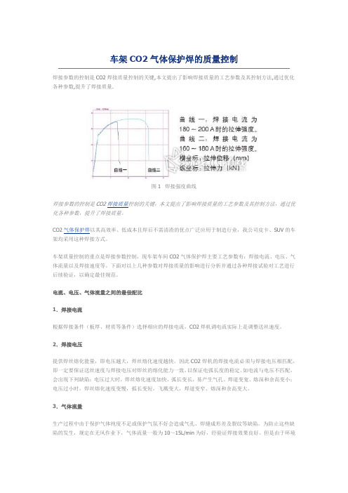 车架CO2气体保护焊的质量控制