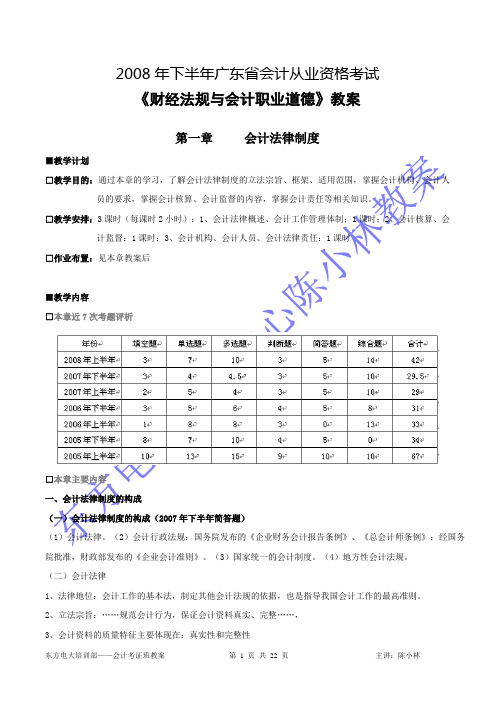 会计职业道德教案(东方电大)