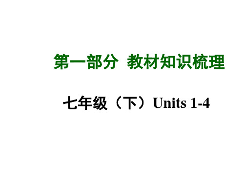 英语教材知识梳理七年级下册:Untis1-4