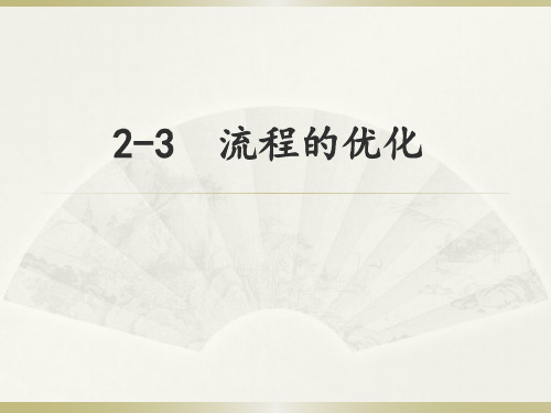 高中通用技术苏教版必修2 技术和设计2 第二章第三节 流程的优化 (共20张PPT)