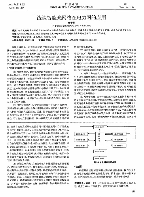 浅谈智能光网络在电力网的应用