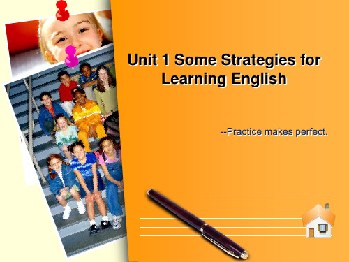 Unit 1 Some Strategies for Learning English