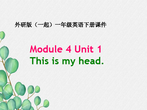 《Module4 U1 This is my head》课件 (市优)2022年外研版2