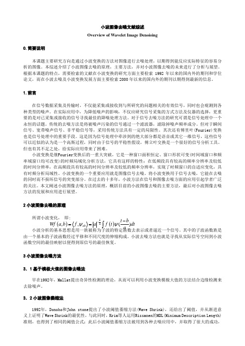 小波去噪文献综述1