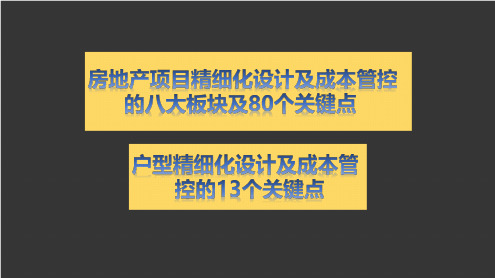 户型系列025户型精细化设计与成本控制关键点13个关键点-11.4