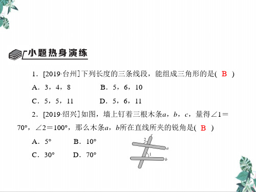 第四单元三角形(新)中考数学第一轮中考考点复习公开课PPT2