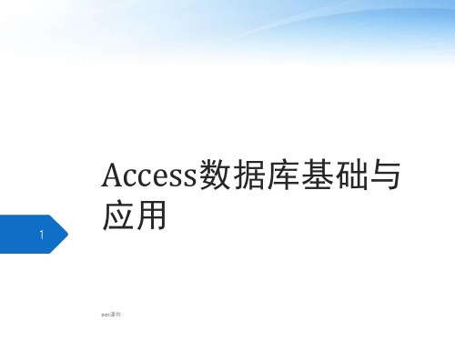 Access数据库基础与应用--Access概述  ppt课件